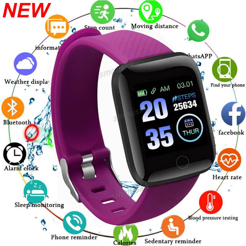 116plus Smart Watch for Men Women Gift 1.3 Inch Screen Sports Fitness Watches Bluetooth Calls Digital Smartwatch Wristwatch