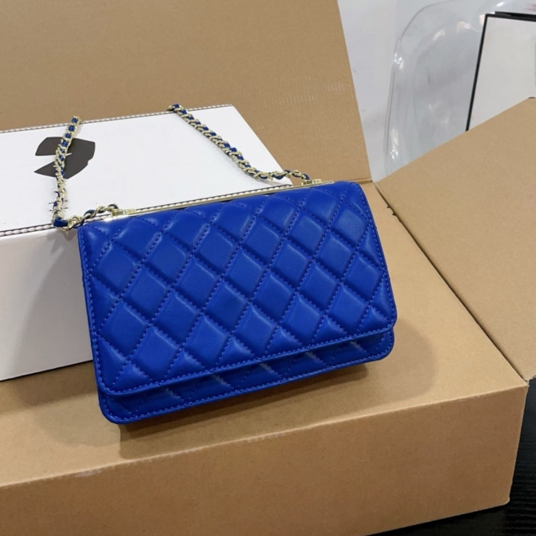 Luxury designer CrossBody Bag Lambskin Wallet WOC Shoulder Bags Gold Matelasse Chain Card Holder Multi Pochette Outdoor Purse Pocket 19cm