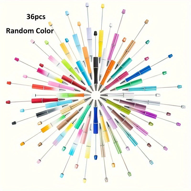 TEMU 36pcs Diy Ballpoint Pens In Colors, Office Writing And School Study, Making Gifts For Men And Women, Plastic Pens Black Ink