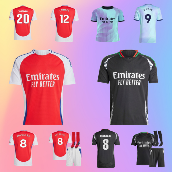 2024 2025SAKA HAVERTZ RICEarsenal Football ShirtSMITH ROWEHome and away gamesCALAFIORI ODEGARD MARTINELLI NKETIAH Football Set Shirt Player