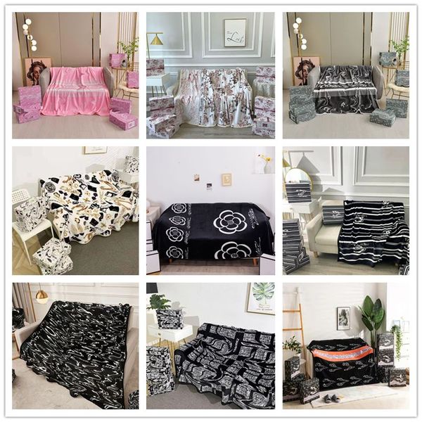 Blanket Blankets 150x200cm Soft Designer Brand Throw Sofa Bed Plane Travel Coral Fleece Bath Towel Luxury Gift For Party Wedding Christmas