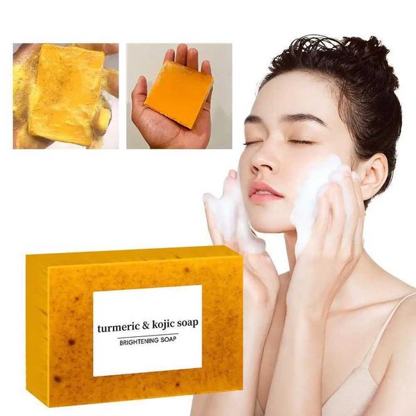 Handmade Soap Handmade Turmeric Curcumin Soap for Dark Spot Acne Removal and even Skin Tone Mositen Smooth Skin Deep Cleansing Soap for Skin