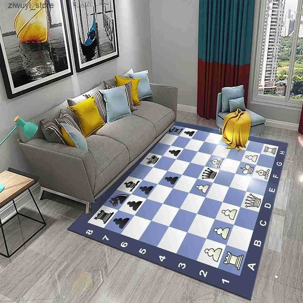 Carpets International Chess Flying Chess Carpet Kid Play Games Mat Child Carpet Area Bedroom Living Room Floor Mat Non Slip L240910