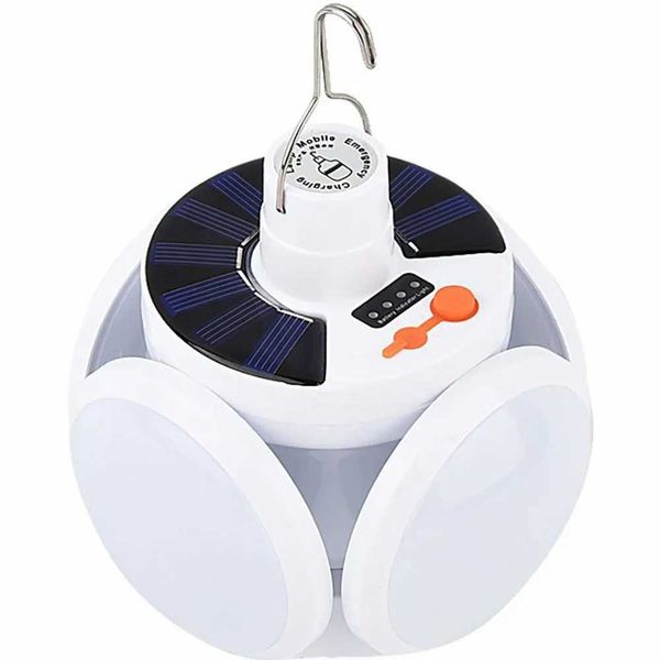 LED Emergency light 30W Solar energy LED Camping Light Rechargeable Portable Outdoor Emergency BBQ Tent Lighting Bulb with HookLX241113