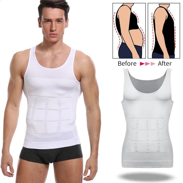 Mens Body Shaper Belly Reducing Shapewear Abs Abdomen Slimming Compression Shirts Corset Top Fitness Hide Gynecomastia Underwear 241231
