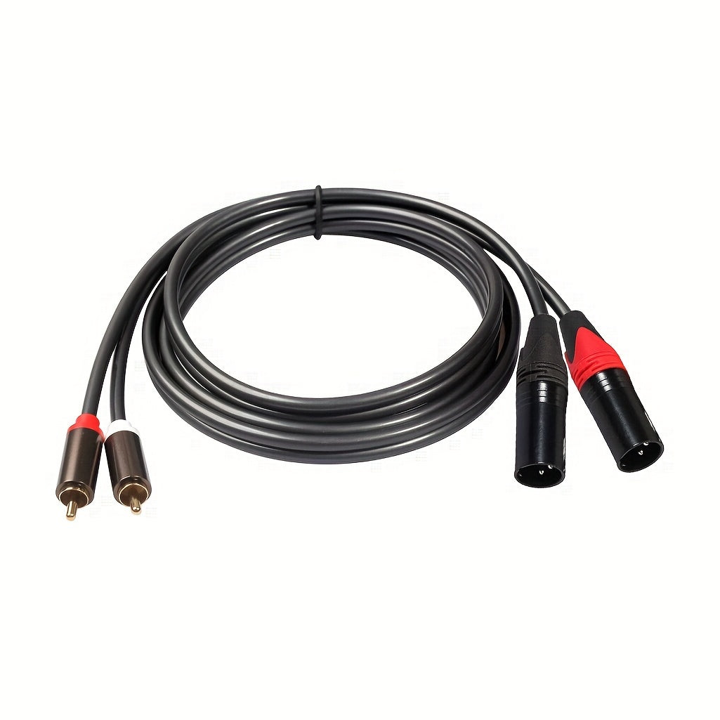 TEMU Rca To Xlr Cable, Dual Rca Male To Dual Xlr Male Cable, 2 Rca Male To 2 Xlr Male Hifi Audio Cable, 4n Ofc Wire, For Amplifier Mixer Microphone