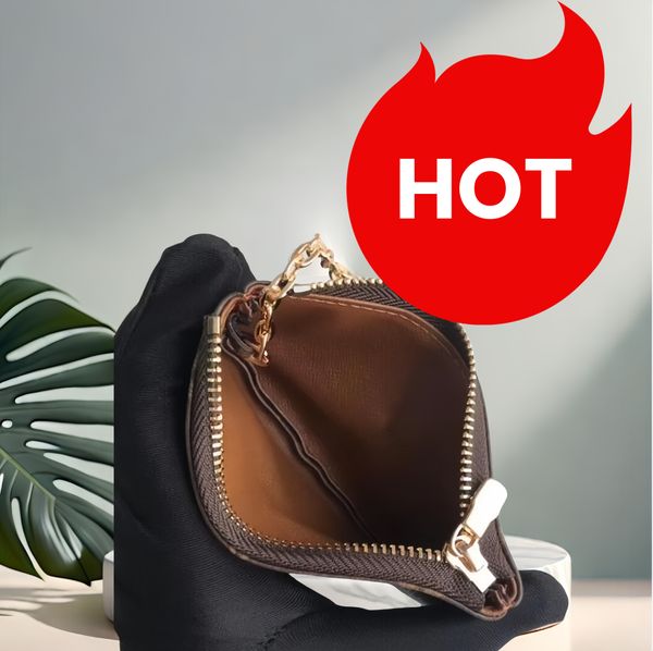 With box Key Pouch Wallet PU Leather Card Holders Purse Luxury Designer Fashion Women Men Key Ring Credit Coin Purses Mini Wallets