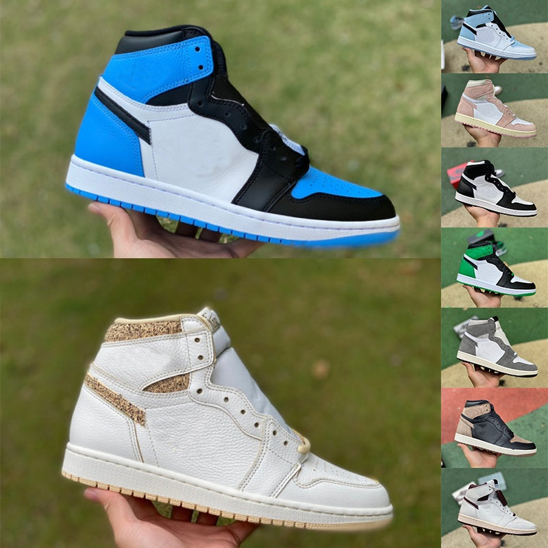 designer men shoes 1 Jumpman 1s basksetball shoes mens women sport sneakers Bred Patent Bordeaux Dark Mocha Bubble Gum Chicago Obsidian fragment Sha