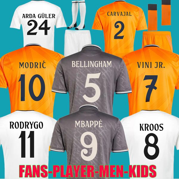 MBAPPE BELLINGHAM jerseys 24 25 football shirts VINI JR MODRIC CAMAVINGA RUDIGER ARDA GULER camiseta de futbol men kids kit 2024 2025 camise