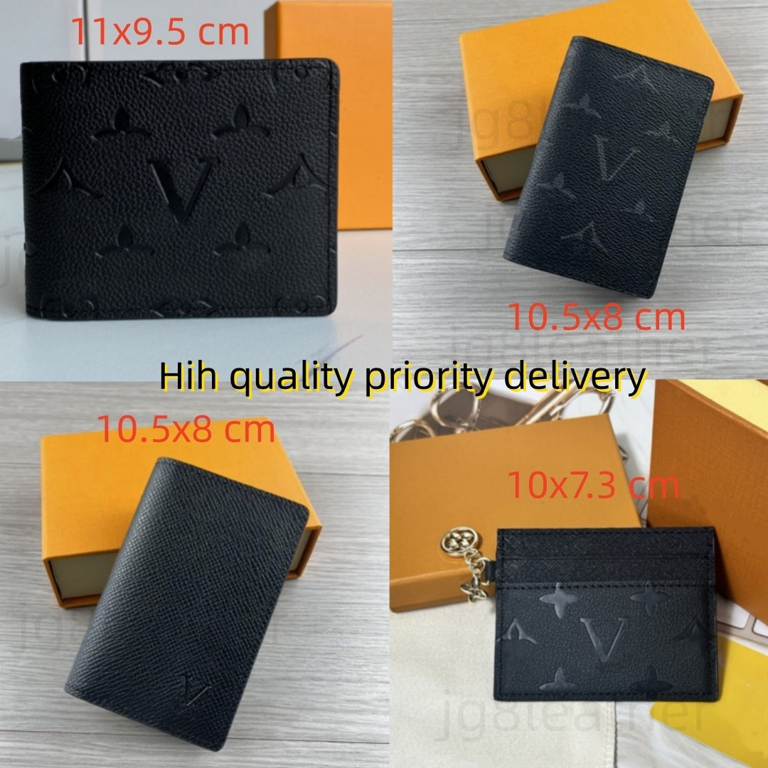 Christmas Top luxury gift Designer Wallet men women Card Holder Leather louisevuitunns couple Purse Key Ring Credit Cards Bag Travel Documents Passp