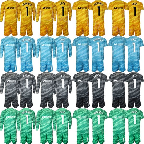 Club Team Men Youth Soccer Goalkeeper Edouard Mendy Jersey Set 23-24 Long Sleeve Thibaut Courtois Robert Sanchez Petrovic Arrizabalaga Footb