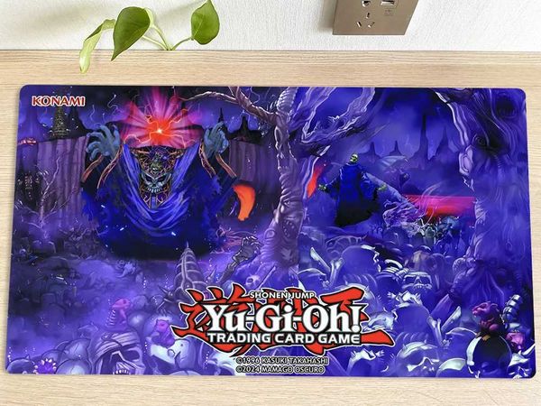 Mouse Pads Wrist Rests YuGiOh Table Playmat Zombie World TCG CCG Mat Trading Card Game Mat Mouse Pad Gaming Play Mat 60x35cm Free Bag