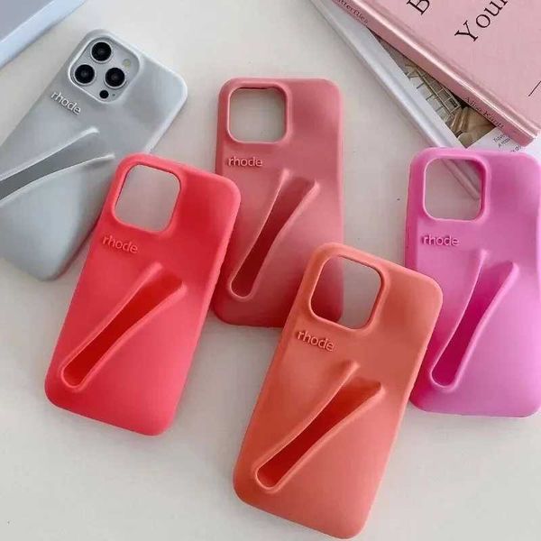 For For iPhone 16 15 14 Pro Max Lip Gloss Phone Case 3D lipstick Cover Bracket Fashion Protection Phone Case for iPhone Watch Rubber Cover X