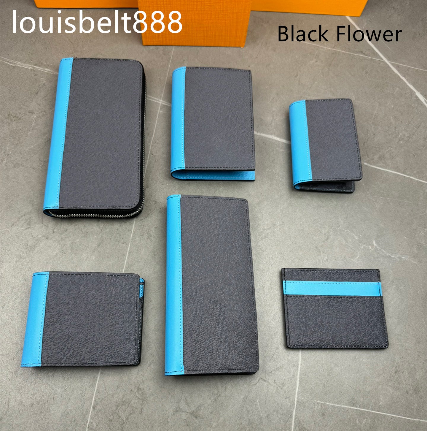 Pocket Organizer Designer wallet card holders Fashion luxury Man Womens New Grayish blue Short Luxury Credit card clip the card box business card co