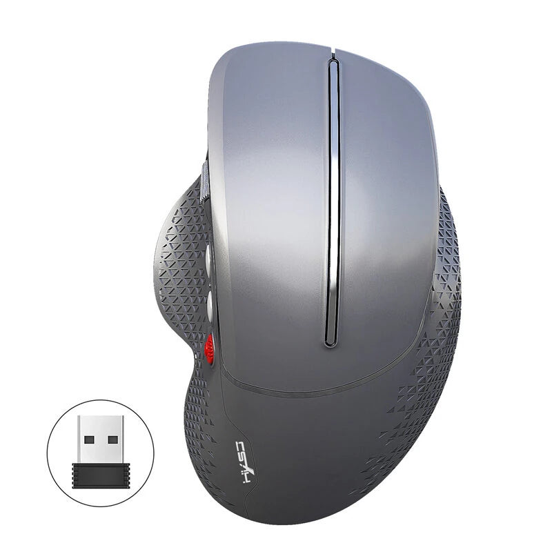 HXSJ T32 2.4G Wireless Vertical Gaming Mouse 1200-4800 DPI Aluminum Side Roller 6 Keys Ergonomic Design Anti Mouse Hand