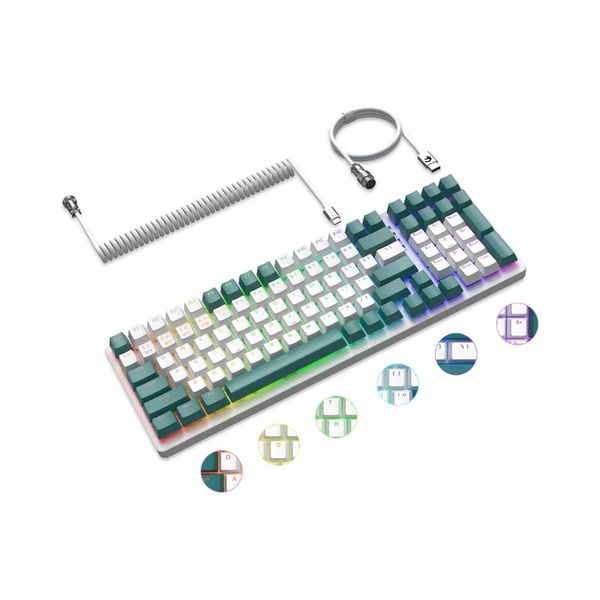 Keyboards MAMBASNAKE K6 Pro Wireless Custom Mechanical PC Gaming Keyboard2.4G-Bluetooth-USB-CHot SwapRainbow BacklitSuspended Keycap H241123