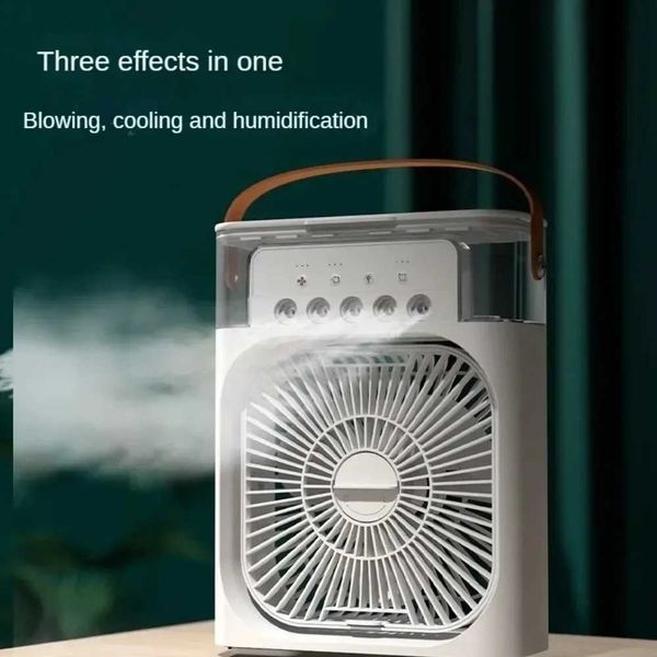 Electric Fans Summer Cooling Fan Desktop Humidifier New Five Hole Spray USB Portable Practical Water Indicator Refrigerator Office H250112