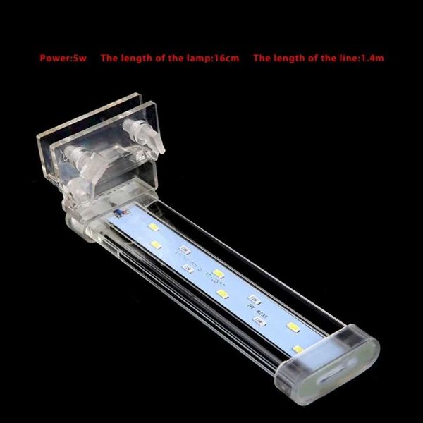 Energy Saving High Brightness White and Blue Lighting Aquarium LED Clamp Light - Simple Small Lamp for Nano Fish TanksLX241107