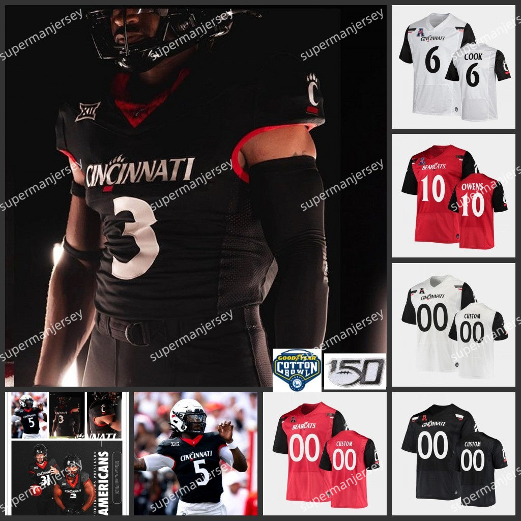 Cincinnati Football Jersey 1 Sauce Gardner 0 Darrian Beavers 21 Myjai Sanders 55 James Hudson 62 Jason Kelce 58 Trent Cole Cincinnati Bearcats Jerse