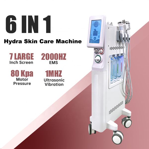 6 In 1 Hydra Dermabrasion Machine Hydra oxygen beauty Aqua jet Facial Deep Cleaning Beauty Equipment