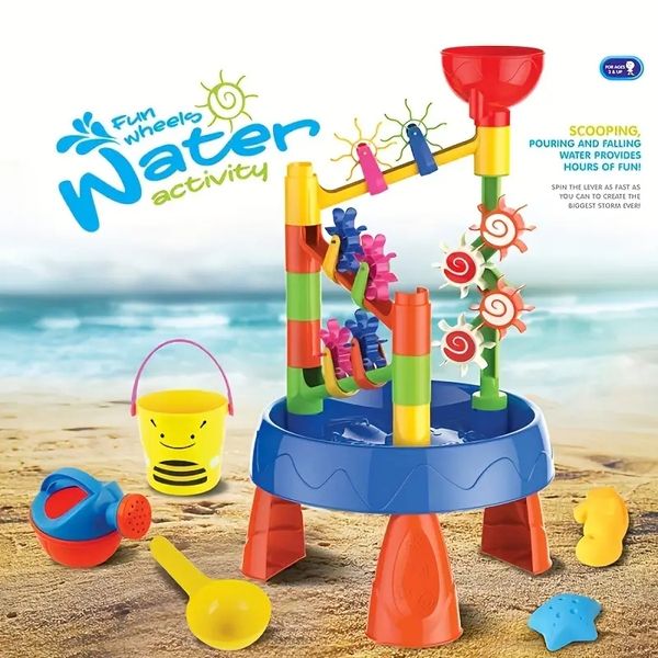 Beach water tricycle funnel toy set summer beach children&#39;s toys safe and environmentally friendly materials water toy set sand shovel t