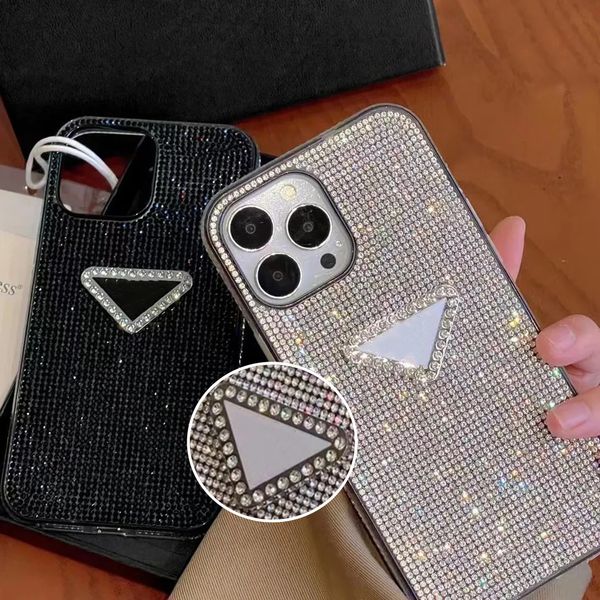 Luxury Glitter Phone Case Designer iPhone Case For iPhone 16 Pro Max 15 Pro Max 14 13 12 11 XS Max XR 15 Plus Phonecase Bling Sparkling Rhin