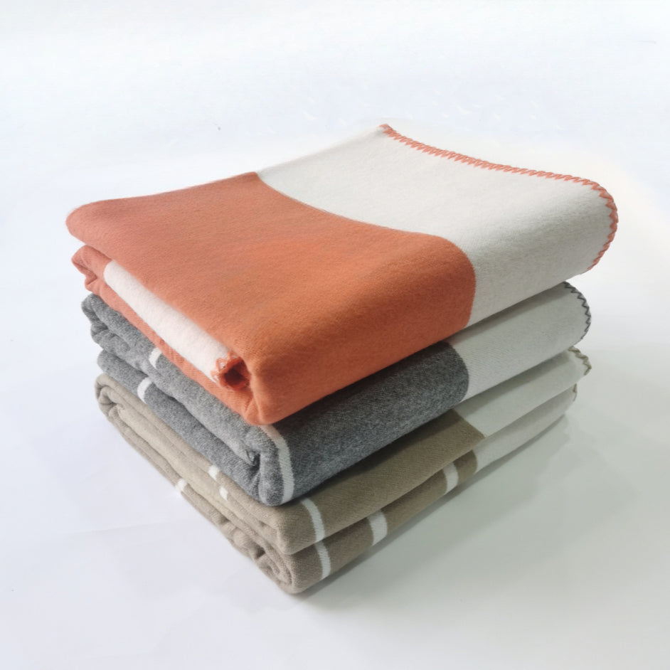 Designer Blanket Cashmere Soft Scarf Shawl Portable Warm Plaid Sofa Bed Fleece Knitted Throw Blankets Letter Woven Wool Travel Home Decor Outdoor