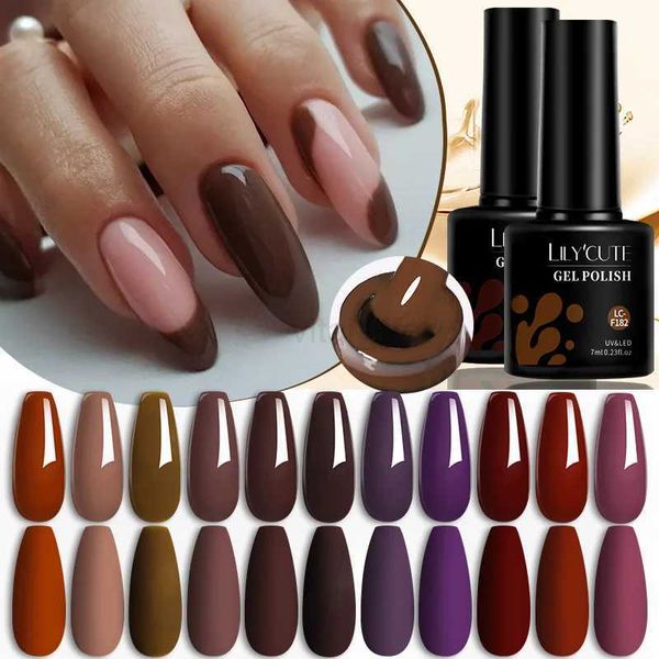 LILYCUTE Macaron Gel Nail Polish Spring Summer Candy Pink Blue Color For Manicure Semi Permanent Soak Off Nail Art Gel VarnishCL240711
