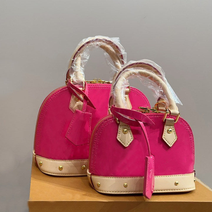 Lacquer Skin Shell Bag Designer Bag Luxury Bags Shoulder Bag Leather Retro Handbag High Quality Removable Strap Zipper Classic Women Shoulder Bag To