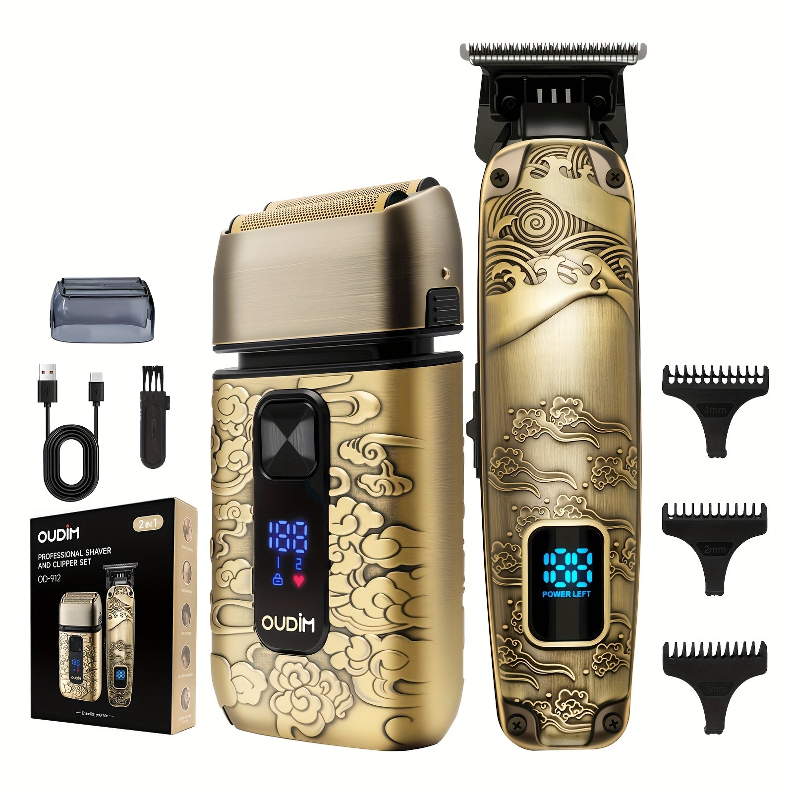 TEMU Electric Razor For Men Foil Shavers For Men, Hair Beard Trimmer For Men Grooming Shaving Kit Face Mustache, Cordless Head Shavers For Bald Men