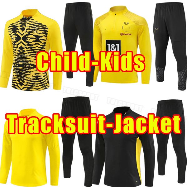 Kids child 24-25 DORTMUND soccer tracksuits 2024 2025 REUS NEONGELB BELLINGHAM HUMMELS BRANDT REYNA BRANDT hazard men football shirt Long sl
