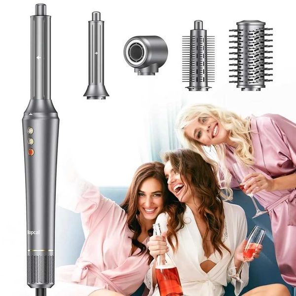 Hair Dryers 5-in-1 Hair Dryer Airstyler Ion Multistyler Hot Air Brush 110000 rpm with 32 mm Automatic Curling Iron Straightener H250207