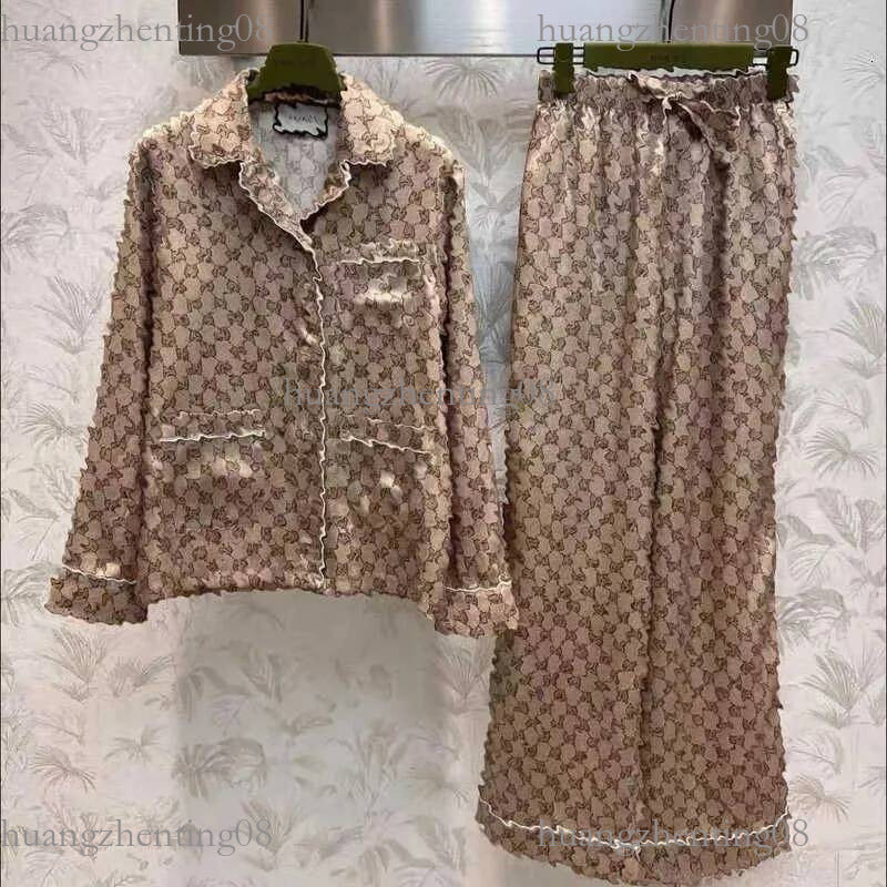 Women&#039;s Sleep & Lounge Designer inspired slumber party Fall Pants Pamas Set Sleepwear for Women 2 Pieces Long Sleeve Silk 8N7N 1DQE