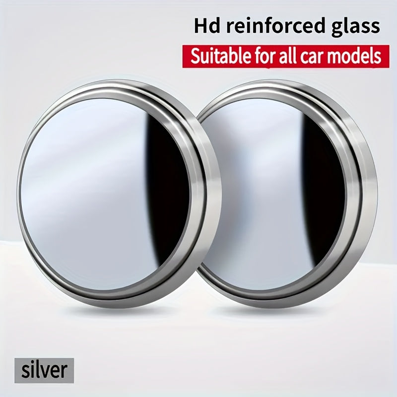 TEMU 4pcs Small Round Mirrors For Car Rearview Mirrors Are 360-degree Blind Spot Removers, Which Are Reflective Mirrors And Useful For Backing Up