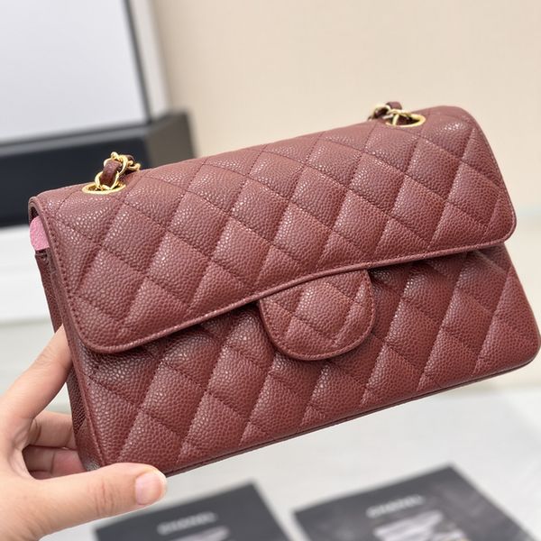 Shoulder Bag Flap Bag 23cm caviar Classic Handbag Chain Bag Crossbody Bag Top Mirror quality Designer Women Bag With Box 24C03A