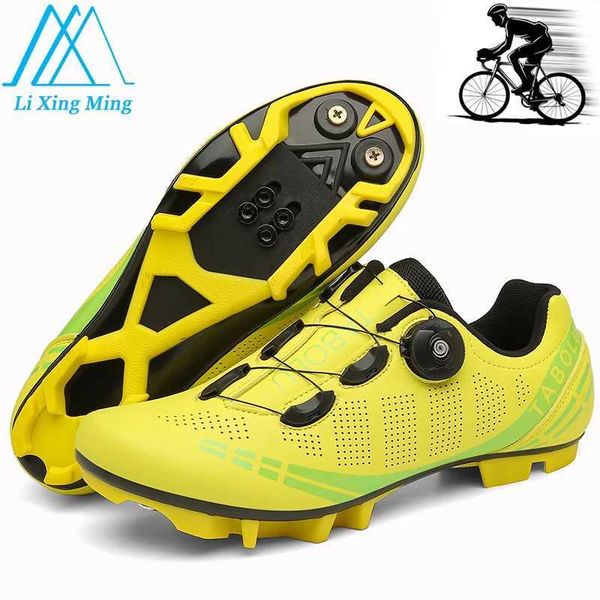 Mountain bike shoes men TA35 yellow gray self-locking racing speed road bike womens flat bike sports shoes Zapatillas CL241018