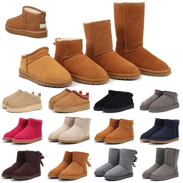 free shipping designer tasman slippers slide for men women mule platform sandals slides black pink goldenstar clog snow winter sheepskin taz