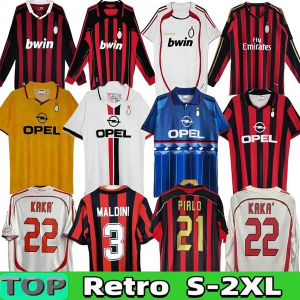 90 91 Retro SOCCER JERSEY shirts home 95 96 97 Gullit 01 02 03 Maldini Van Basten football KAKA Inzaghi 06 07 milan 2009 football t shirt PI