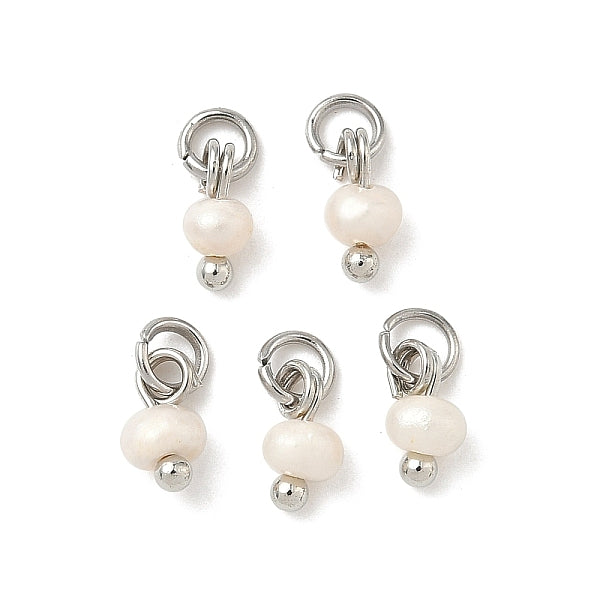 Natürliche Süßwasser-Zuchtperlen-Unterlegscheibe-Charms