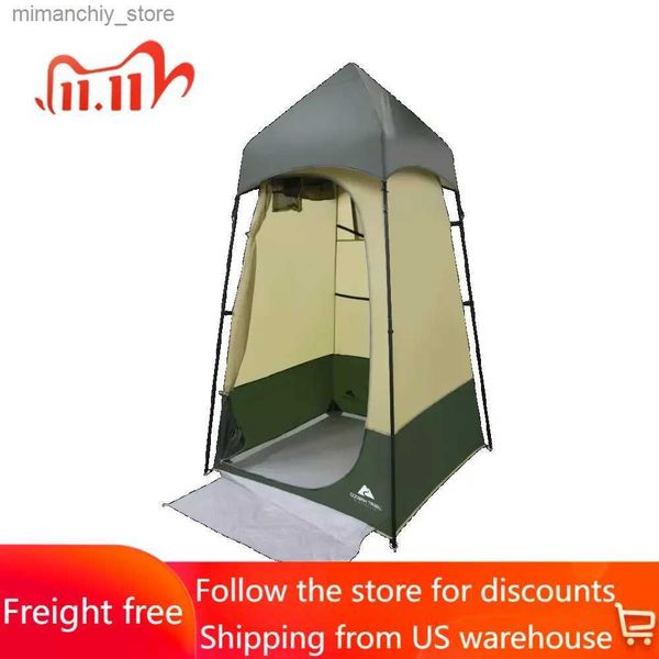 Tents and Shelters Ozark Trail Green Camping Tent Travel Lighted Shower Tent One Room Freight Free Supplies Equipment Beach Nature Hike Q231