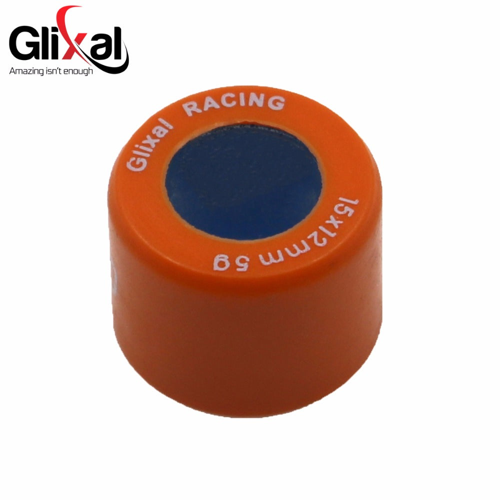 Glixal 15X12mm High Performance Racing Variator Roller Weights Set 1PE40QMB Minarelli Jog 50cc 2-Stroke Engine Scooter (4g-10g)