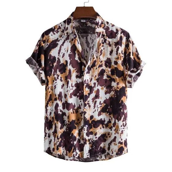 Hawaii Oversize Shirt Cotton Mens Designer Luxury T-shirt Tiki T-shirt Mens Free Delivery Fashion Clothing Blouses SocialW240726