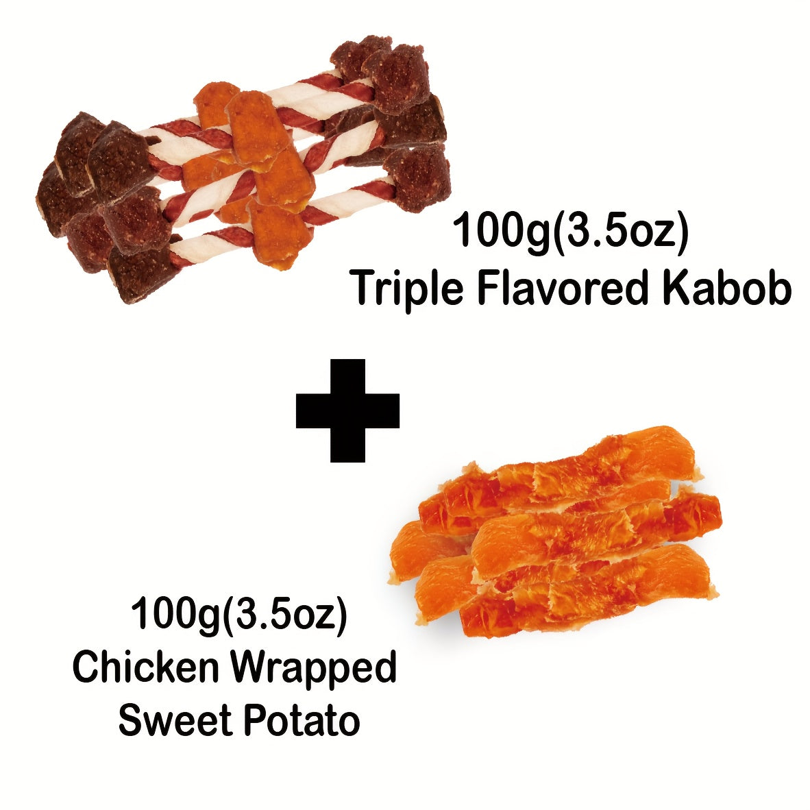 TEMU 7.05oz, Train, Reward, Repeat! Grain-free Dog Treats Pack, Triple Flavor , Chicken & Duck Jerky Bites, High Protein , Perfect For Puppy & Adult