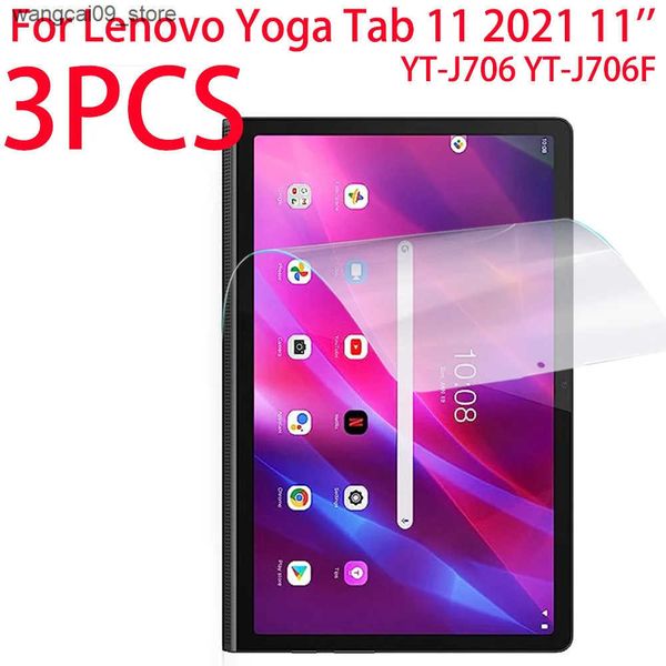 PC Protectors 3 Packs PET Screen Protector For Lenovo Yoga Tab 11 YT-J706F 11.0 inches 2021 Tablet Protective PE Soft Film J241216