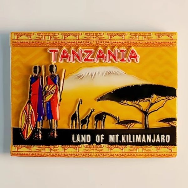 Africa Fridge Magnets Tanzania Travelling Souvenirs Kenya Zanzibar Kilimanjaro Refrigerator Stickers Home Decor Wedding Gifts