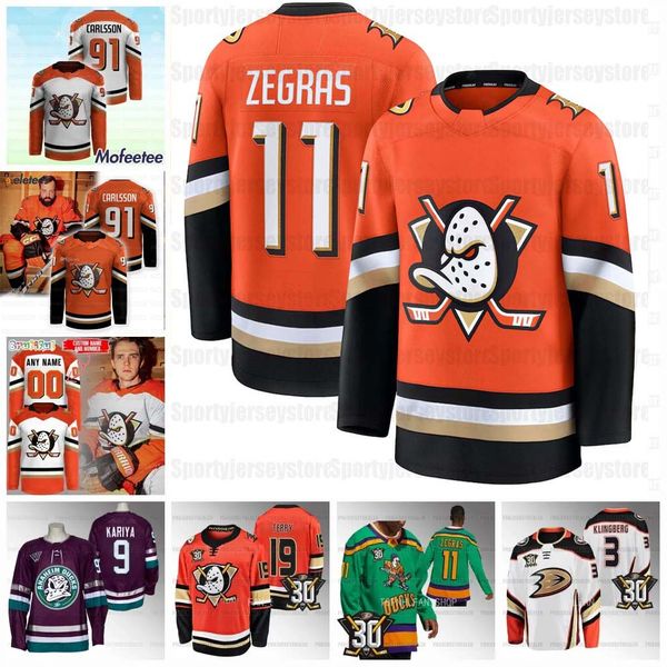 65 Jacob Trouba Anaheim Leo Carlsson 2024-25 Ducks Hockey Jersey Trevor Zegras Troy Terry Adam Henrique Cam Fowler Ryan Getzlaf Killorn Mila