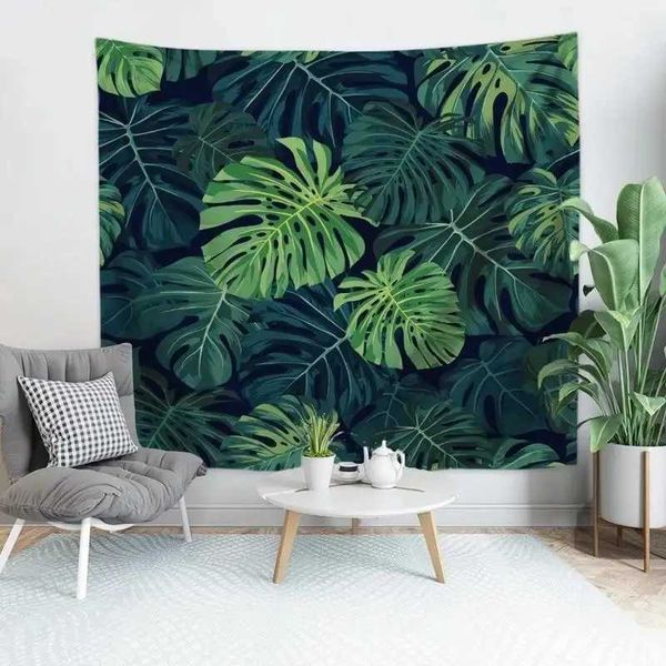 Home Decoration Summer Plants Tapestry Wall Hanging Tropical Decoration Green Art Cactus Y241101