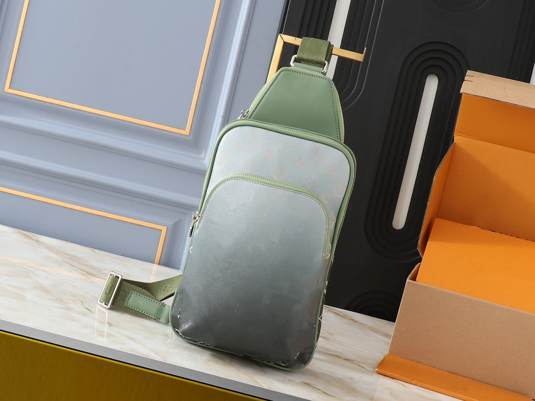 Sling Bag PM Men Crossbody Men Casual Sporty Shoulder Bags Male Chest Pack Waist Bag Luxury Messenger Fashion Handbag Taiga Leather Canvas dhgate