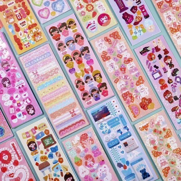 200PCS Assorted Series Cartoons Stickers Set Pack Girl Kids Deco Scrapbooking Diary Album Aesthetic Cute Kawaii Handmade DIY Toy