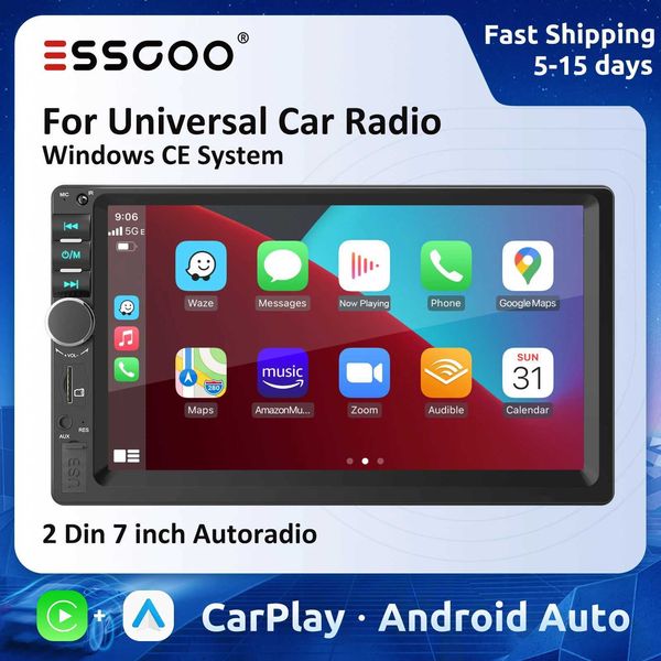 Other Electronics ESSGOO Wired Carplay Car Intelligent Systems 7 Car Radio General Car Radio Car Multimedia Car Player Windows CE System J24
